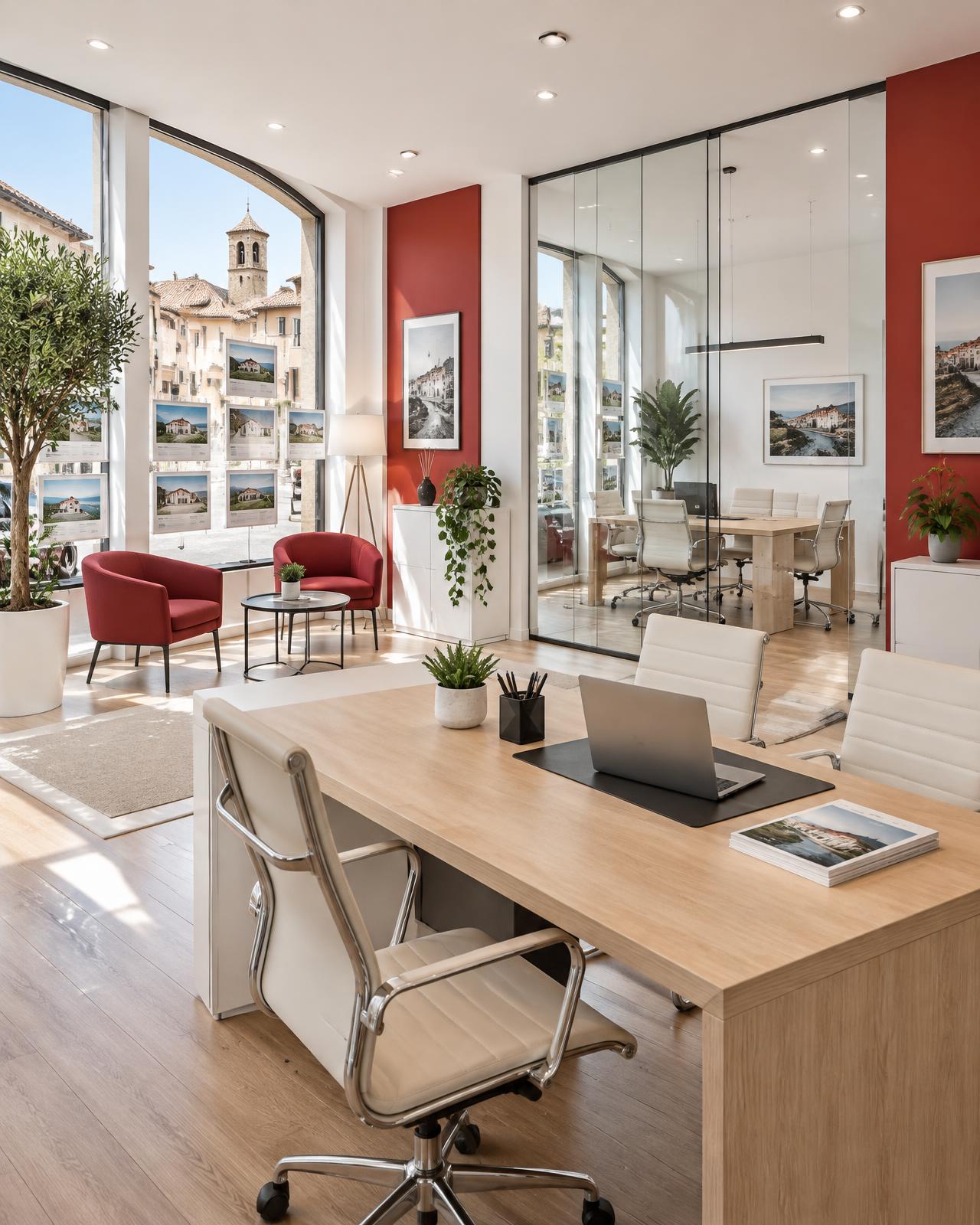 Gli uffici dell'agenzia Gabetti di Bra in via Principi di Piemonte